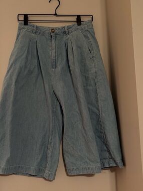 Pilcro and the Letterpress Light Blue Denim Shorts